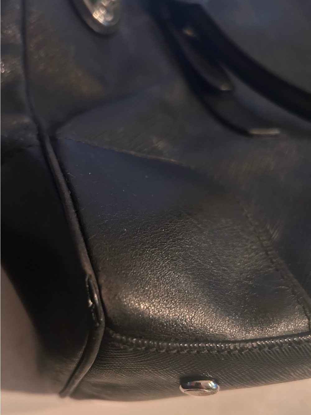 Tumi Black Leather Laptop Tote - Picture 13 of 13